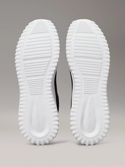 CALVIN KLEIN Calvin Kleın Erkek Rahat Yüksek Taban Kumaş Detaylı Deri Siyah Sneaker YM0YM01170-0GM