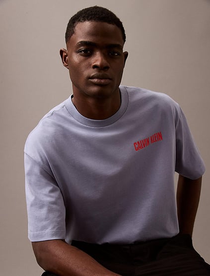 Calvin Klein Calvin Klein Erkek Regular Fit Bisiklet Yakalı Kısa Kollu Mavi T-Shirt LV04RB851G-TMP