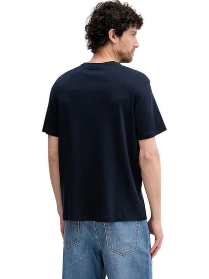 Calvin Klein Calvin Klein Erkek Regular Fit CK Logo İşlemeli Yuvarlak Yakalı Kısa Kollu Lacivert T-Shirt LV04LB275G-CEF
