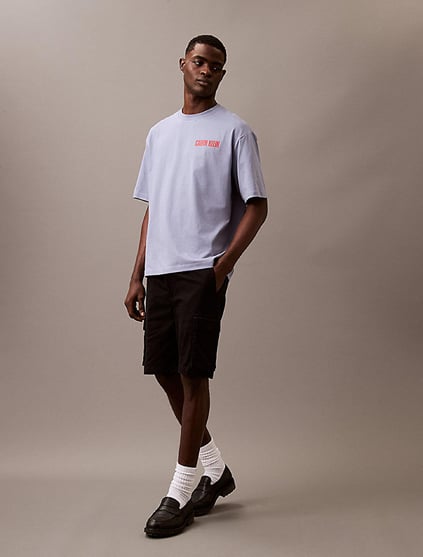 Calvin Klein Calvin Klein Erkek Regular Fit Bisiklet Yakalı Kısa Kollu Mavi T-Shirt LV04RB851G-TMP