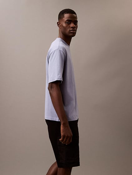 Calvin Klein Calvin Klein Erkek Regular Fit Bisiklet Yakalı Kısa Kollu Mavi T-Shirt LV04RB851G-TMP