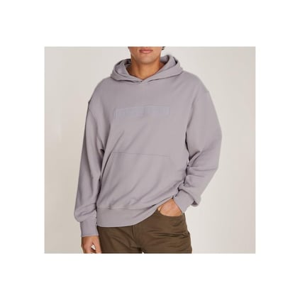 Calvin Klein Calvin Kleın Erkek Regular Fit Marka Logolu Kapüşonlu Uzun Kollu Gri Sweatshirt J30J326147-PCR