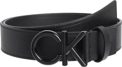 Calvin Klein Calvin Kleın Erkek Siyah Metal CK Logo Tokalı %100 Deri Siyah Kemer K50K510623-BAX