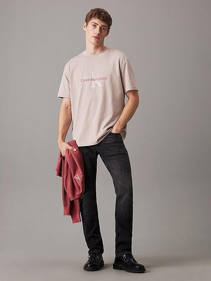 Calvin Klein Calvin Klein Erkek Slim Fit Genişleyen Paça Normal Bel Denim Siyah Jeans J30J326538-1BY