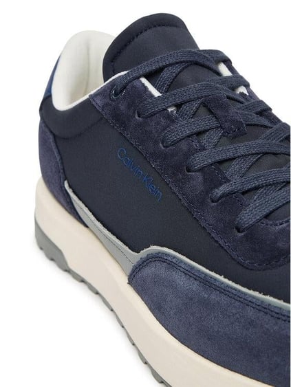Calvin Klein Calvin Klein Erkek Süet Detaylı Rahat Taban Lacivert Sneaker HM0HM01714-02F