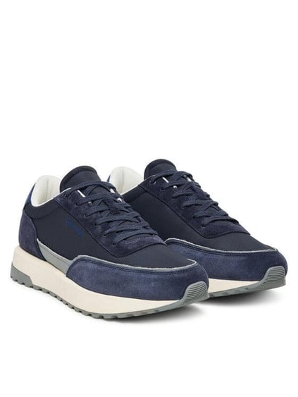 Calvin Klein Calvin Klein Erkek Süet Detaylı Rahat Taban Lacivert Sneaker HM0HM01714-02F