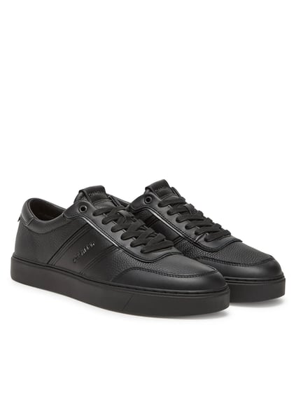 Calvin Klein Calvin Klein Erkek Topuk Destekli Düşük Bilek Deri Siyah Sneaker HM0HM01898-0GJ