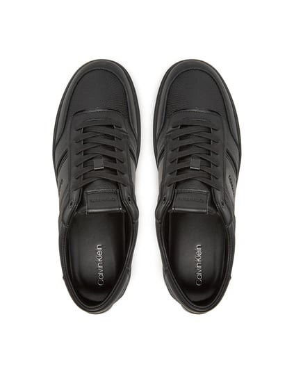 Calvin Klein Calvin Klein Erkek Topuk Destekli Düşük Bilek Deri Siyah Sneaker HM0HM01898-0GJ