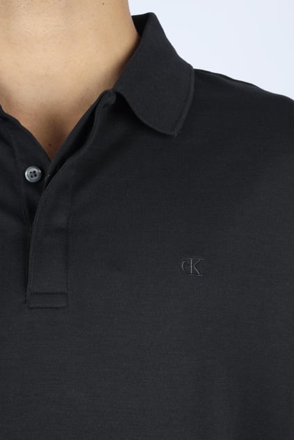 Calvin Klein Calvin Klein Erkek Uzun Kol Regular Fit Düğme Kapama Siyah Polo Yaka T-Shirt LV04LD233G-UB1