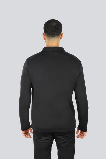 Calvin Klein Calvin Klein Erkek Uzun Kol Regular Fit Düğme Kapama Siyah Polo Yaka T-Shirt LV04LD233G-UB1