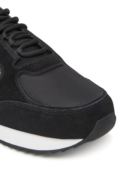 Calvin Klein Calvin Klein Erkek Yuvarlak Burun Lamine Deri Bağlamalı Orta Kalın Topuk Siyah Sneaker YM0YM01326-0GM