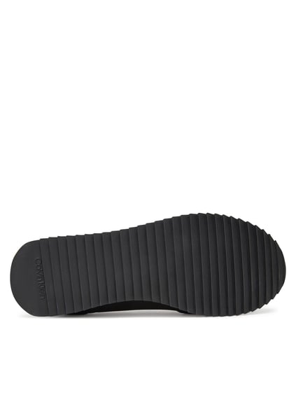 Calvin Klein Calvin Klein Erkek Yuvarlak Burun Lamine Deri Bağlamalı Orta Kalın Topuk Siyah Sneaker YM0YM01326-0GM