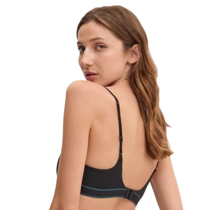 Calvin Klein Calvin Kleın Kadın Askılı Marka Logolu Pamuklu Siyah Bralet 000QF7957E-UB1
