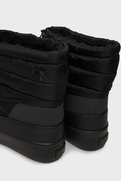 Calvin Klein Calvin Klein Kadın Boğaz Kısmı Bağlamalı Rahat Taban Düz Kalın Taban Siyah Bot YW0YW01977-0GJ