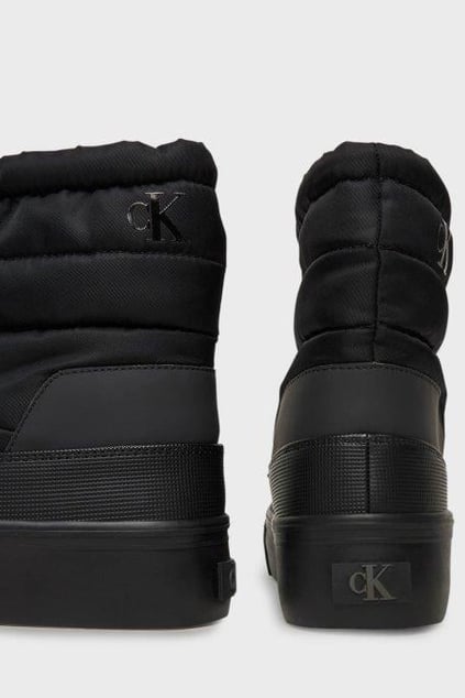 Calvin Klein Calvin Klein Kadın Boğaz Kısmı Bağlamalı Rahat Taban Düz Kalın Taban Siyah Bot YW0YW01977-0GJ