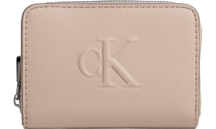 Calvin Klein Calvin Klein Kadın CK Yazı Detay Deri Fermuar Kapama Kart Ve Nakit Bölmeli Gri Cüzdan LV04K1004G-PBF