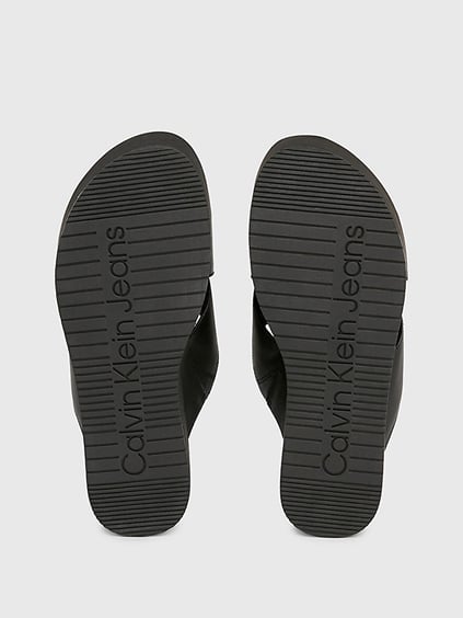Calvin Klein Calvin Klein Kadın Dolgu Kalın Topuk Çapraz Ön Rahat Siyah Sandalet YW0YW01349-0GT