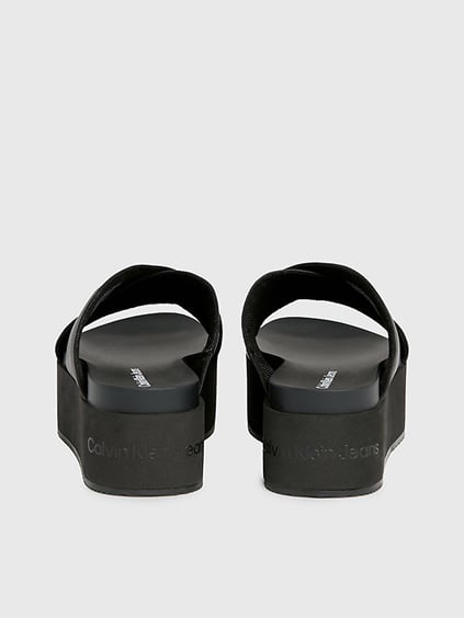 Calvin Klein Calvin Klein Kadın Dolgu Kalın Topuk Çapraz Ön Rahat Siyah Sandalet YW0YW01349-0GT