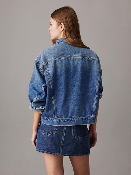 Calvin Klein Calvin Kleın Kadın Düğme Kapamalı Uzun Kollu Denim Mavi Ceket J20J224546-1AA