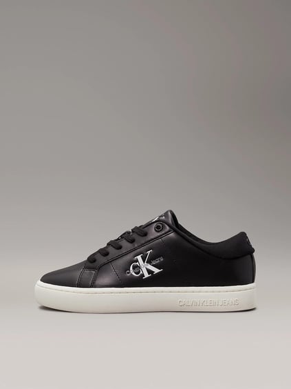 Calvin Klein Calvin Kleın Kadın Düz Taban Logo Baskılı Rahat Spor Stil Siyah Sneaker YW0YW01444-0GO