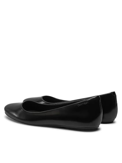Calvin Klein Calvin Kleın Kadın Düz Taban Oval Burunlu Deri Siyah Babet HW0HW02449-BEH