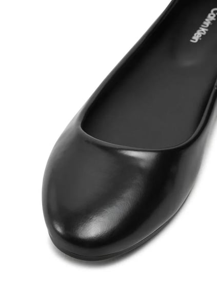 Calvin Klein Calvin Kleın Kadın Düz Taban Oval Burunlu Deri Siyah Babet HW0HW02449-BEH