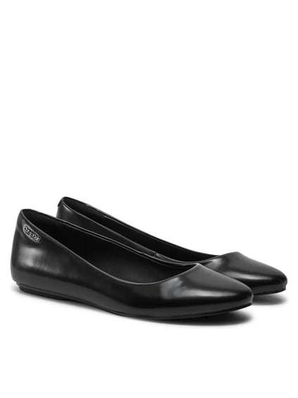 Calvin Klein Calvin Kleın Kadın Düz Taban Oval Burunlu Deri Siyah Babet HW0HW02449-BEH