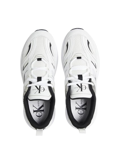 Calvin Klein Calvin Kleın Kadın Eva Kauçuk Tabanlı Fileli Beyaz Sneaker YW0YW01807-01W