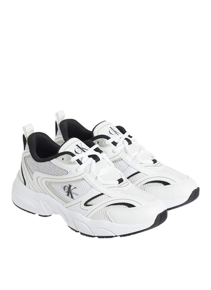 Calvin Klein Calvin Kleın Kadın Eva Kauçuk Tabanlı Fileli Beyaz Sneaker YW0YW01807-01W