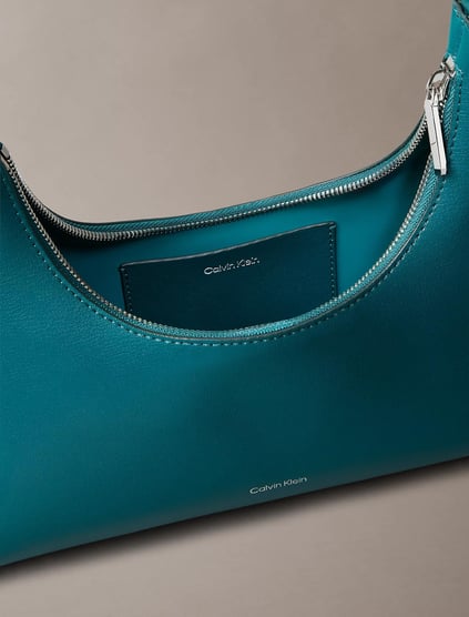Calvin Klein Calvin Klein Kadın Fermuar Kapama Kısa Deri Kulp Yeşil Omuz Çantası LV04F3272G-339