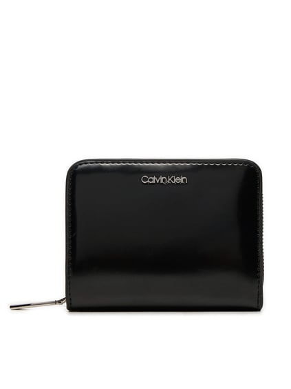 Calvin Klein Calvin Kleın Kadın Fermuar İç Cepli Ekstra Kart Bölmeli Deri Siyah Cüzdan K60K612847-BEH