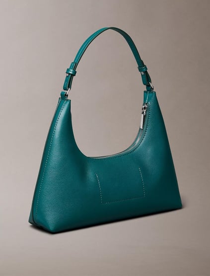 Calvin Klein Calvin Klein Kadın Fermuar Kapama Kısa Deri Kulp Yeşil Omuz Çantası LV04F3272G-339