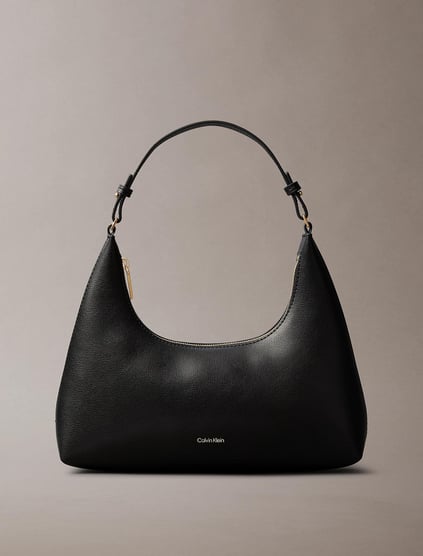 Calvin Klein Calvin Klein Kadın Fermuar Kapama Kısa Deri Kulp Siyah Omuz Çantası LV04F3272G-332
