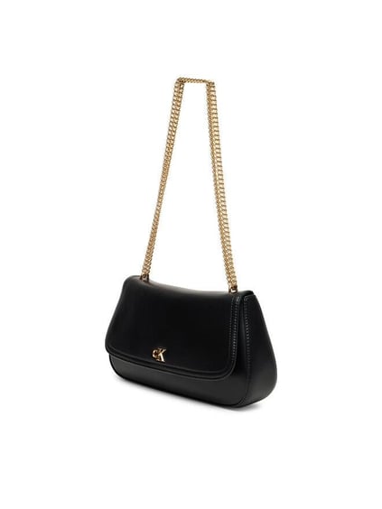 Calvin Klein Calvin Klein Kadın Gold Zincir Askılı Manyetik Kapamalı CK Logolu Siyah Omuz Çantası LV04F3171G-YIH
