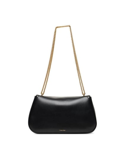 Calvin Klein Calvin Klein Kadın Gold Zincir Askılı Manyetik Kapamalı CK Logolu Siyah Omuz Çantası LV04F3171G-YIH