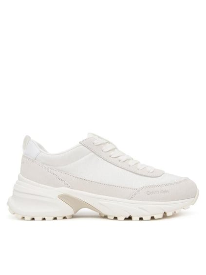 Calvin Klein Calvin Klein Kadın Kalın Topuk Bağlamalı Süet Kumaş Rahat Taban Beyaz Sneaker YW0YW01995-0IZ