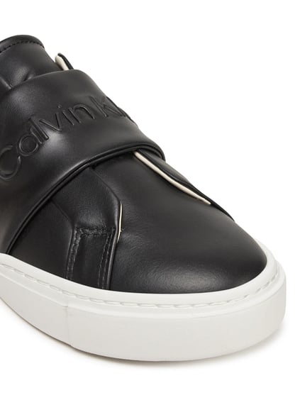 Calvin Klein Calvin Klein Kadın Kauçuk Taban Hakiki Deri Düz Topuk Siyah Sneaker HW0HW02471-0GL