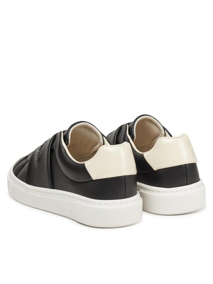 Calvin Klein Calvin Klein Kadın Kauçuk Taban Hakiki Deri Düz Topuk Siyah Sneaker HW0HW02471-0GL