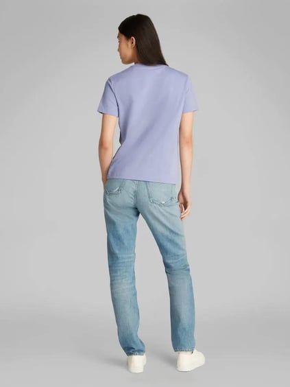 Calvin Klein Calvin Klein Kadın Kısa Kol Bisiklet Yaka CK Yazı Detay Reqular Fit Mor T-Shirt J20J225256-VFV