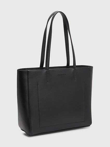 Calvin Klein Calvin Kleın Kadın Logolu Deri Fermuarlı Günlük Kullanım Siyah El Çantası K60K610276-BDS