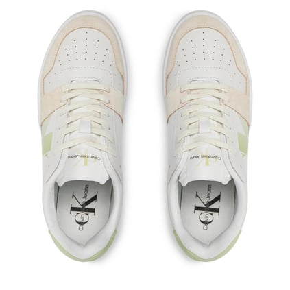 Calvin Klein Calvin Kleın Kadın Marka Logolu Bağcıklı Kaydırmaz Tabanlı Günlük Beyaz1 Sneaker YW0YW01308-02U