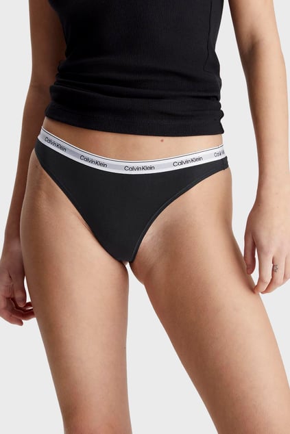 Calvin Klein Calvin Kleın Kadın Marka Logolu Rahat Kesim Siyah Külot 000QD5209E-UB1