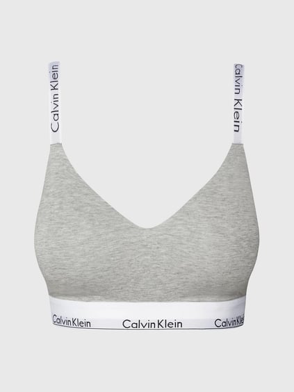 Calvin Klein Calvin Kleın Kadın Marka Logolu Askılı Spor Giyim Günlük Gri Büstiyer 000QF7060E-P7A