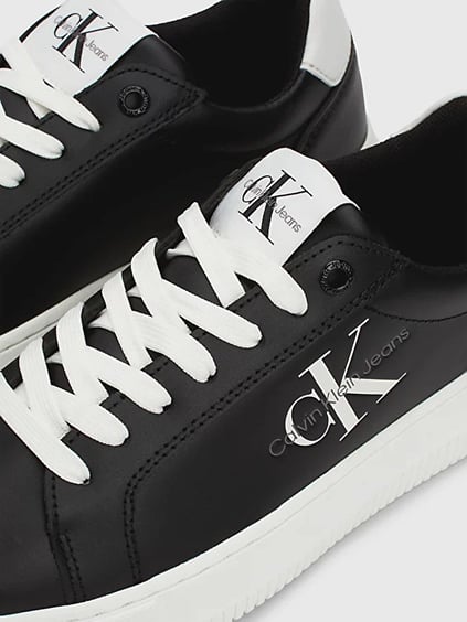 Calvin Klein Calvin Kleın Kadın Marka Logolu Bağcıklı Kaydırmaz Tabanlı Günlük Siyah Sneaker YW0YW00823-BDS