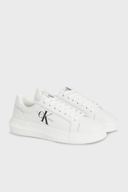 Calvin Klein Calvin Kleın Kadın Marka Logolu Bağcıklı Kaydırmaz Tabanlı Günlük Beyaz1 Ayakkabı YW0YW00823-YBR