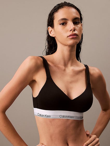 Calvin Klein Calvin Kleın Kadın Marka Logolu Lastikli Normal Kalıp Siyah Spor Sütyen 000QF7900E-UB1