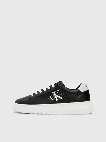 Calvin Klein Calvin Kleın Kadın Marka Logolu Bağcıklı Kaydırmaz Tabanlı Günlük Siyah Sneaker YW0YW00823-BDS