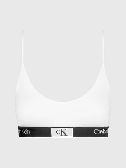 Calvin Klein Calvin Kleın Kadın Marka Logolu Askılı Spor Giyim Günlük Beyaz Büstiyer 000QF7216E-100