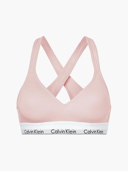 Calvin Klein Calvin Kleın Kadın Marka Logolu Askılı Spor Giyim Günlük Pembe Büstiyer 000QF1654E-2NT