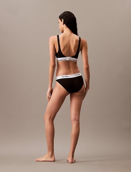 Calvin Klein Calvin Kleın Kadın Marka Logolu Lastikli Normal Kalıp Siyah Spor Sütyen 000QF7900E-UB1